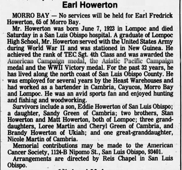 Clipping from The Lompoc Record